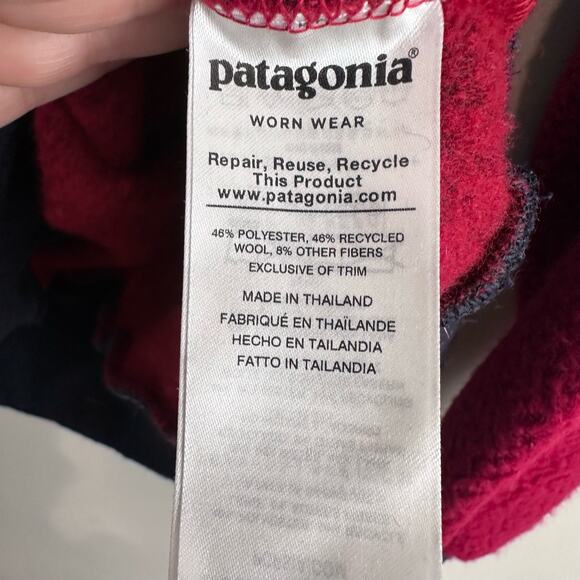 Patagonia Woolyester Fleece Pullover Oxide Red S - Picture 7 of 12